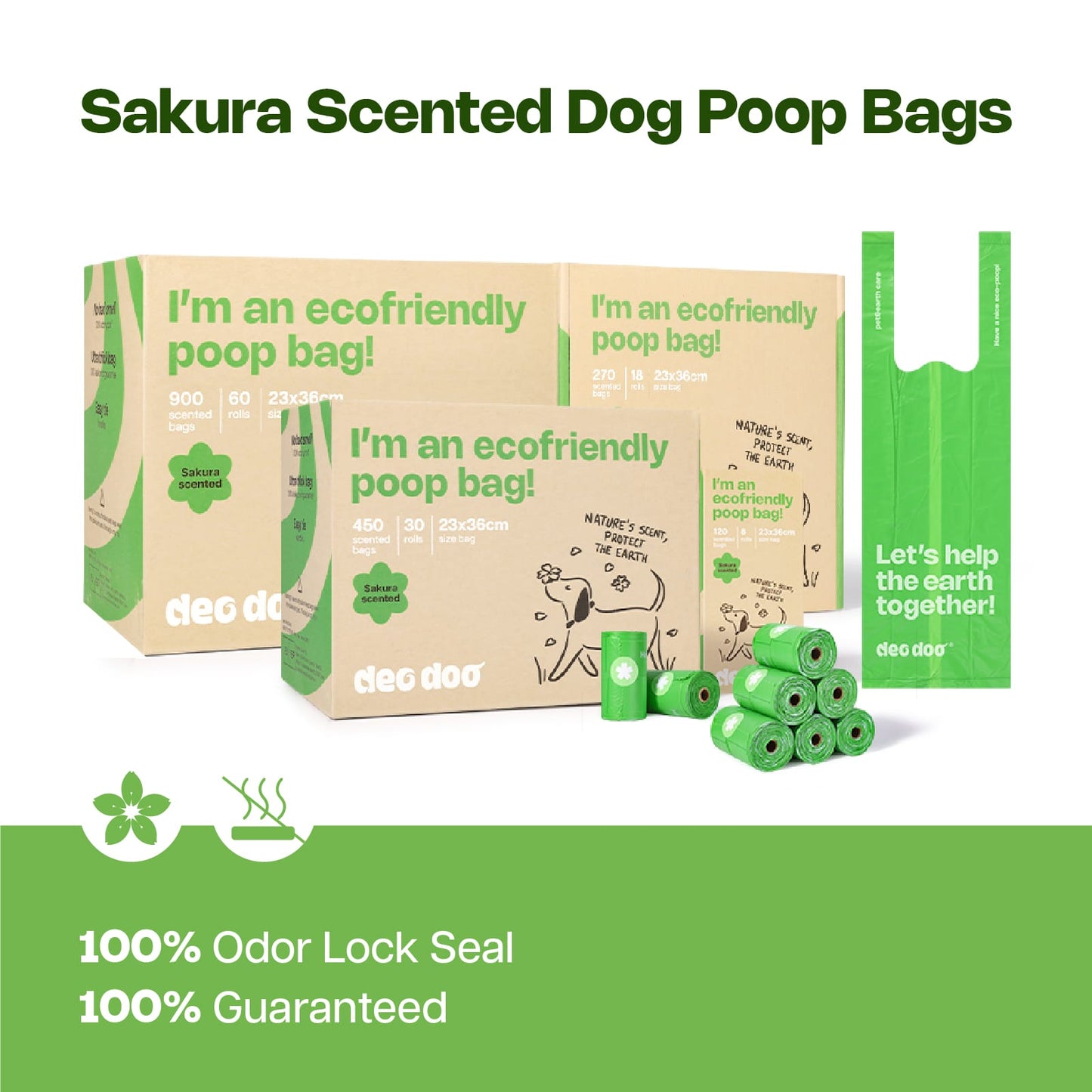 Scented Poop Bags | Sakura (Sml/Med Dogs)