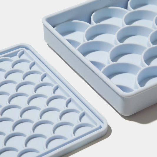 3-in-1 ‘Fish Scale’ Feeder Bowl | Sky