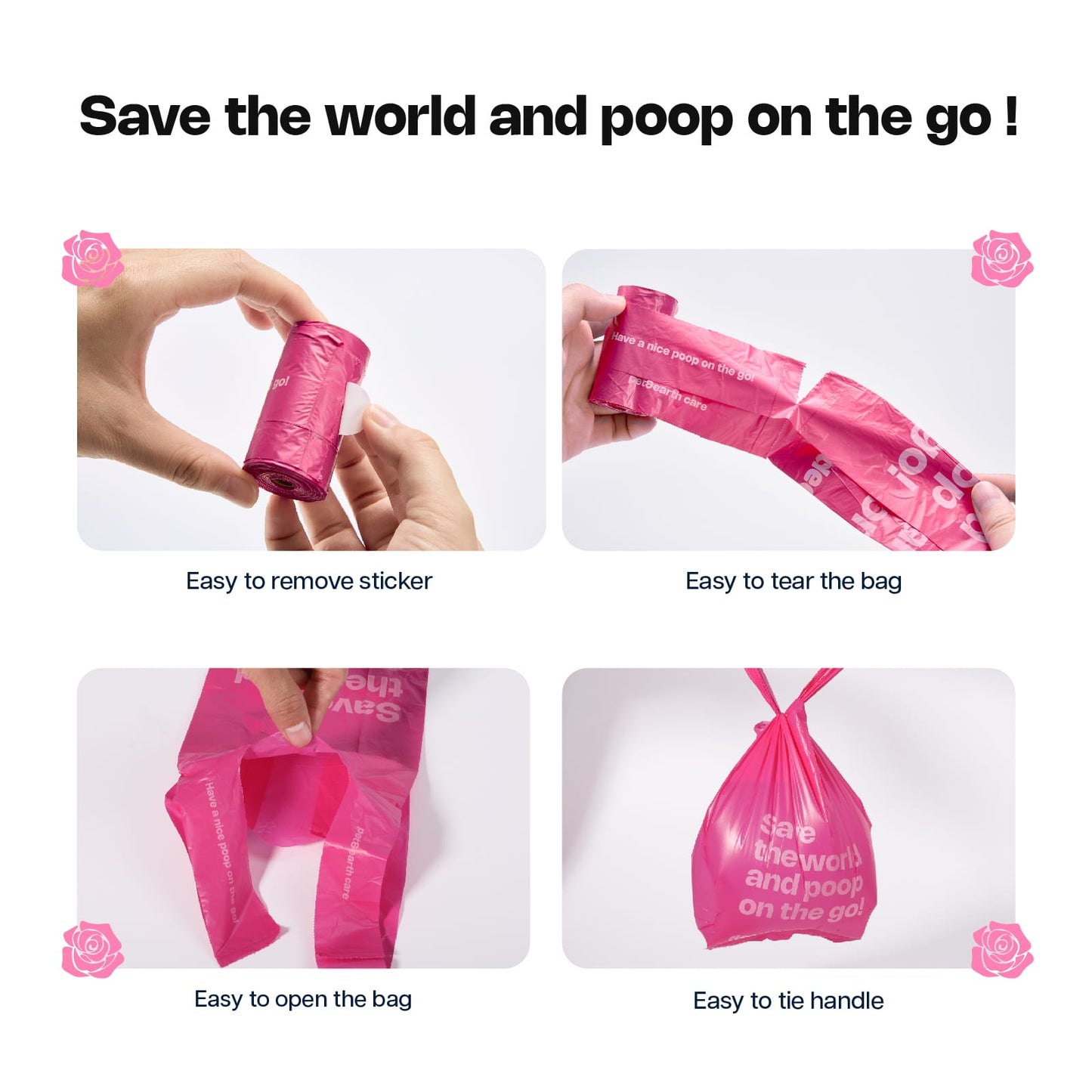 Scented Poop Bags | Rose (All Dogs)