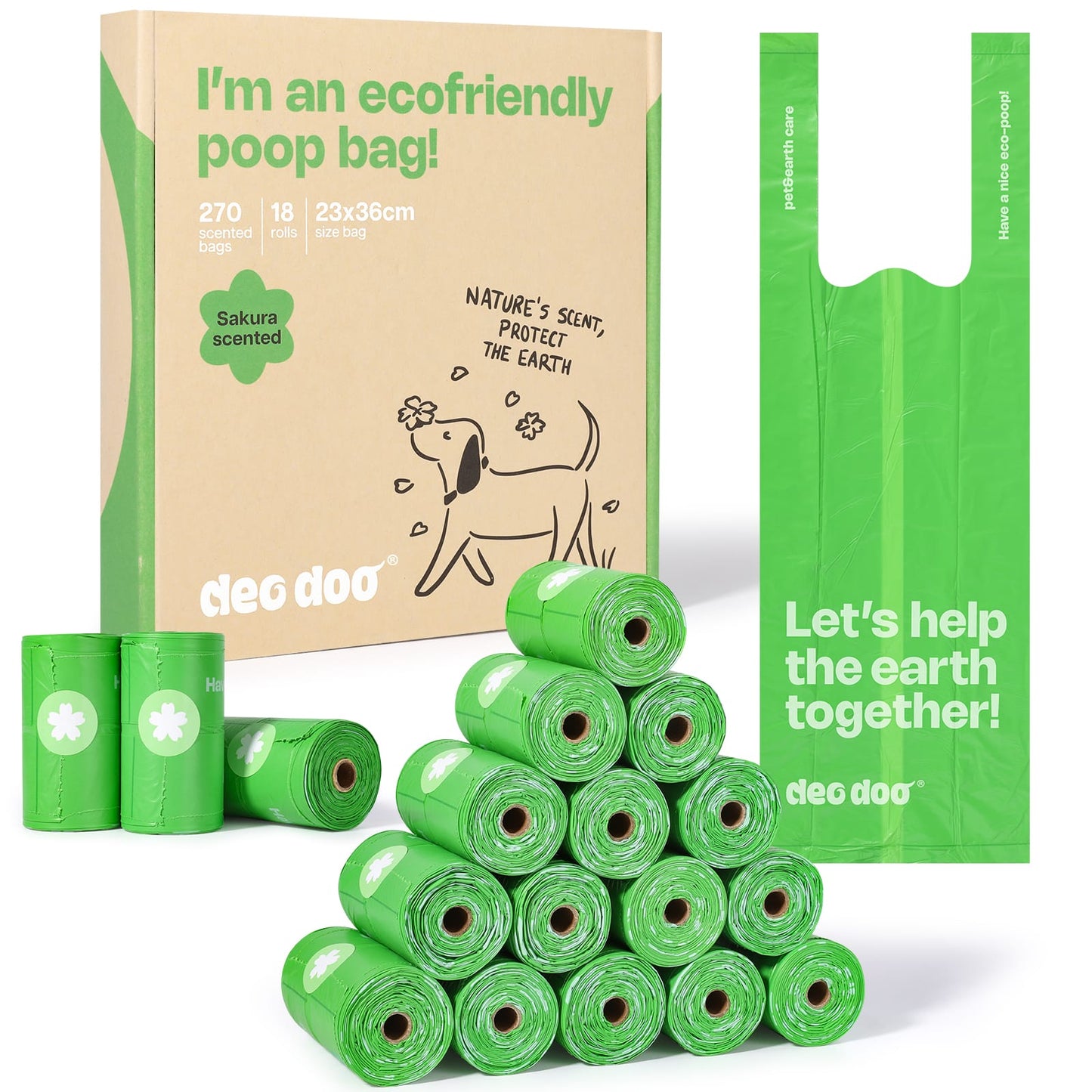 Scented Poop Bags | Sakura (Sml/Med Dogs)