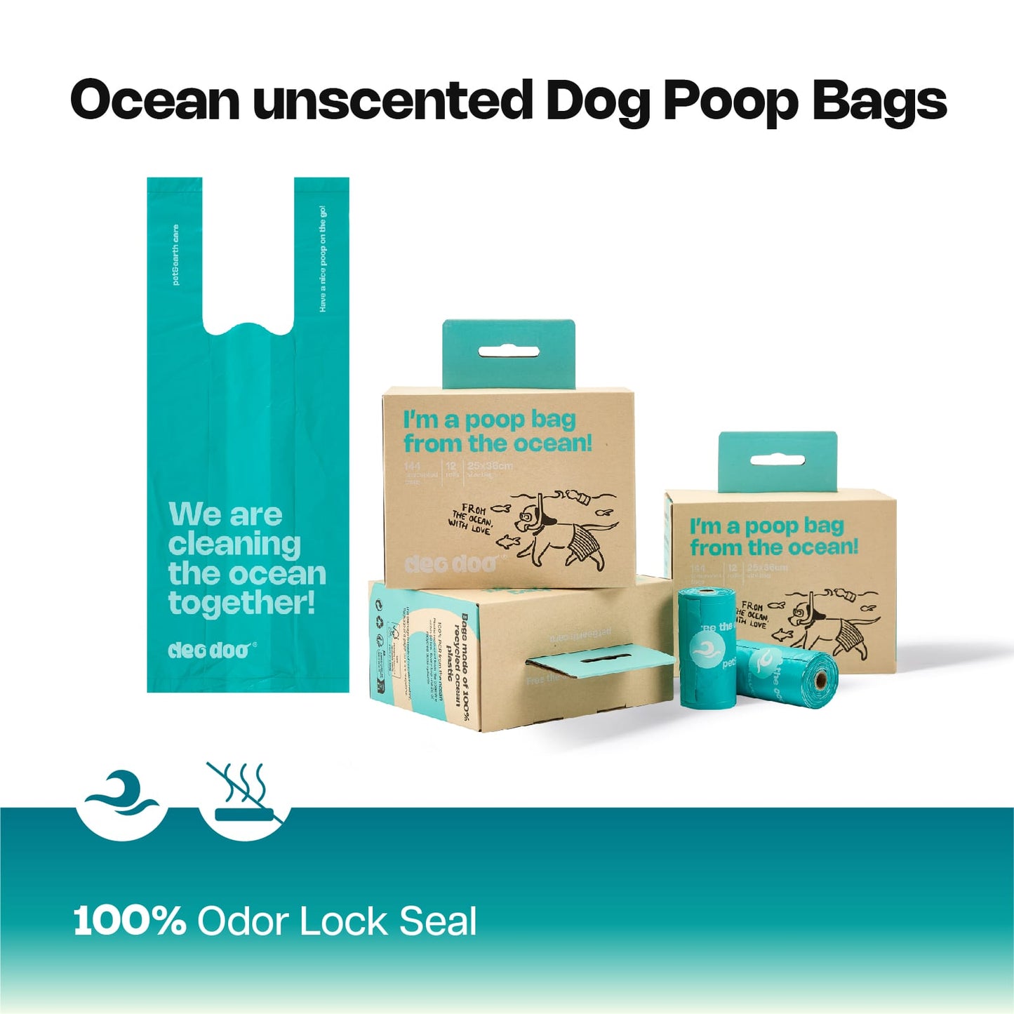Unscented Poop Bags | Ocean Plastic (All Dogs)