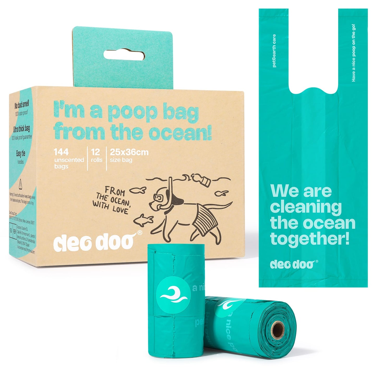 Unscented Poop Bags | Ocean Plastic (All Dogs)