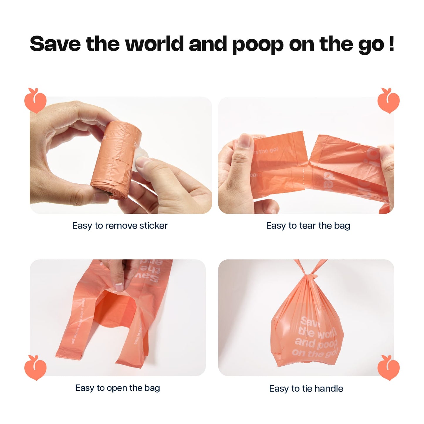 Scented Poop Bags | Peach (All Dogs)