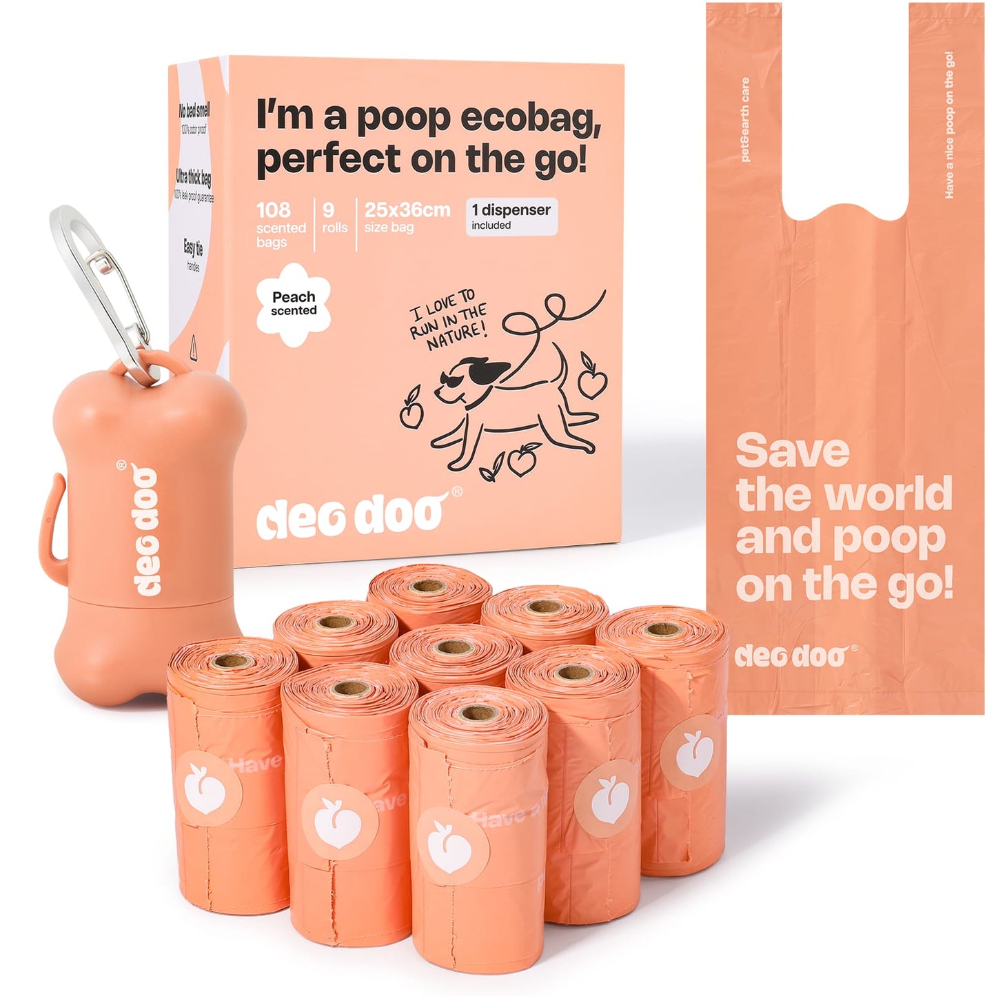 Scented Poop Bags | Peach (All Dogs)