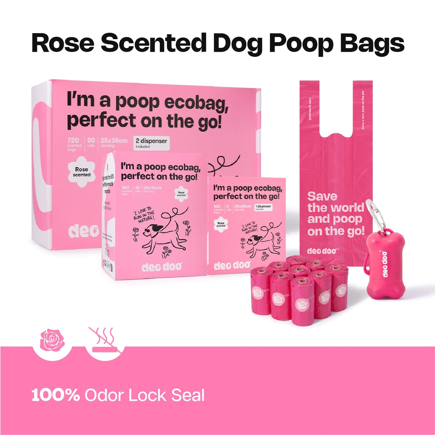 Scented Poop Bags | Rose (All Dogs)