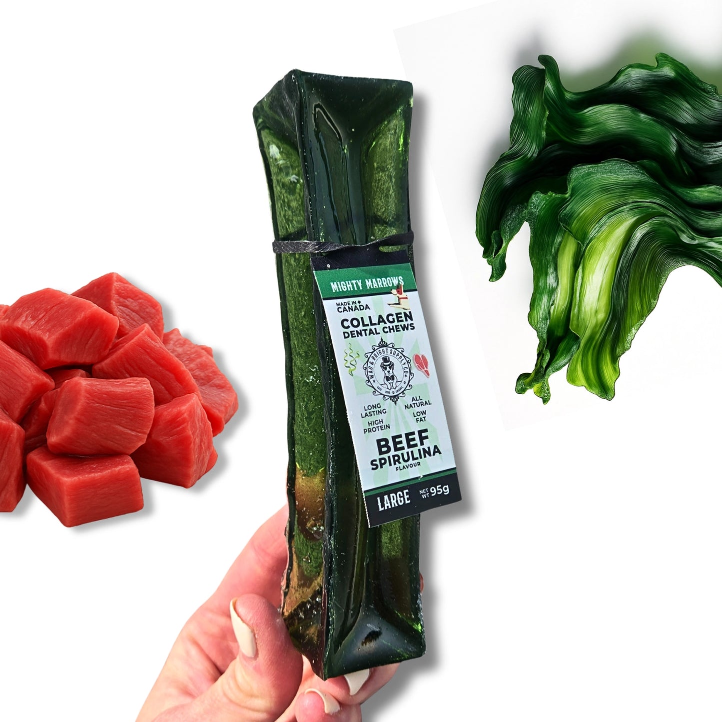 Collagen Dental Chew | Spirulina Beef