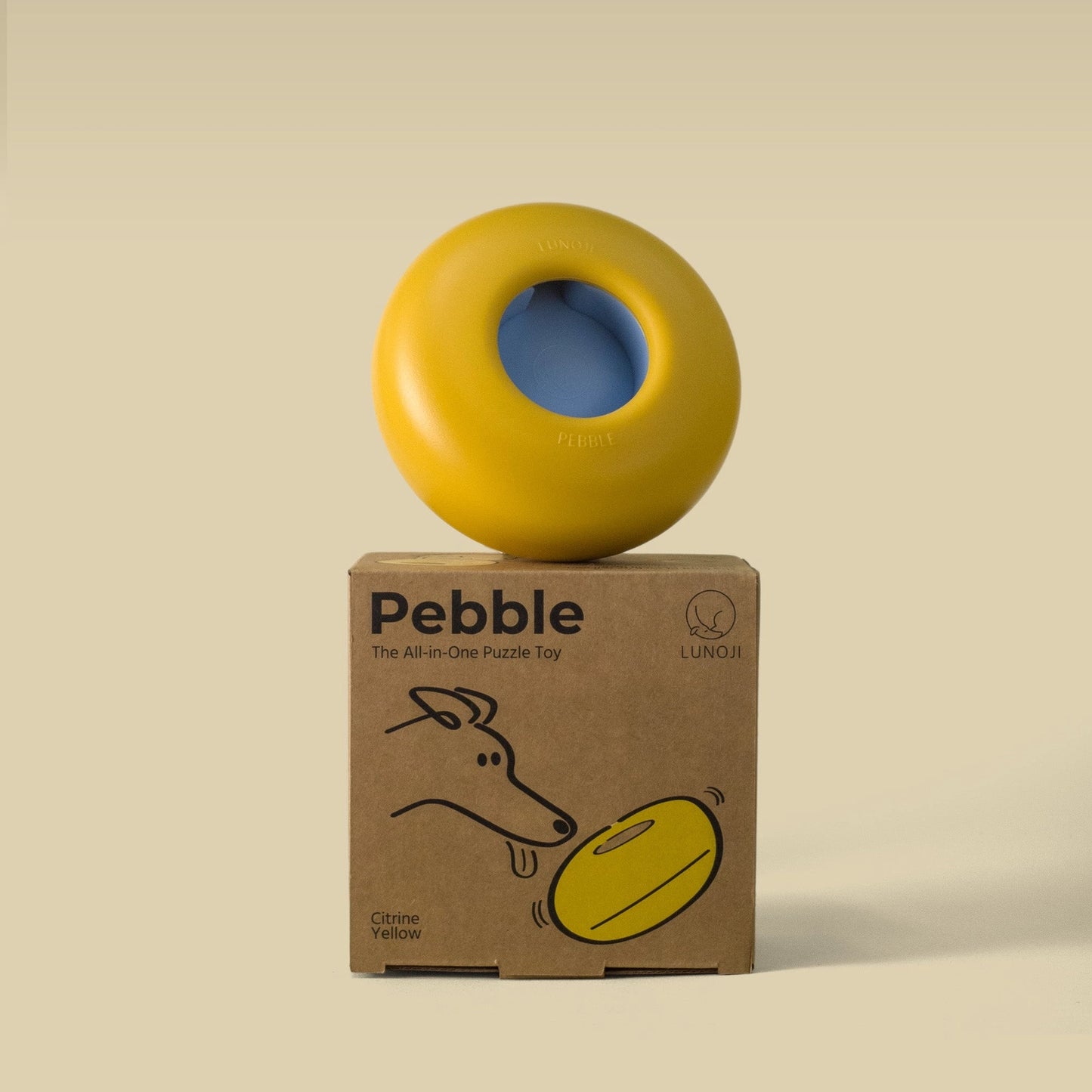 Pebble Enrichment Toy | Yellow