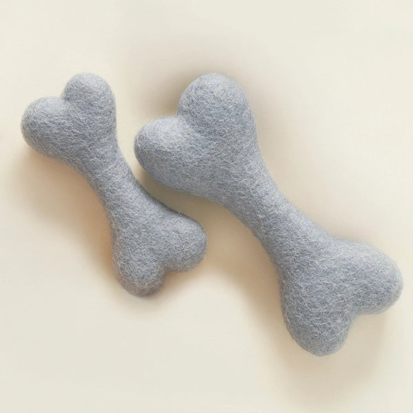 Wool Bone Toy | Grey
