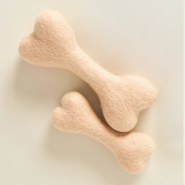 Wool Bone Toy | Peach