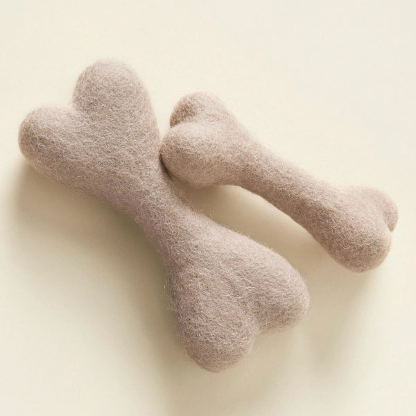 Wool Bone Toy | Taupe