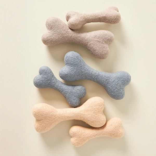 Wool Bone Toy | Grey