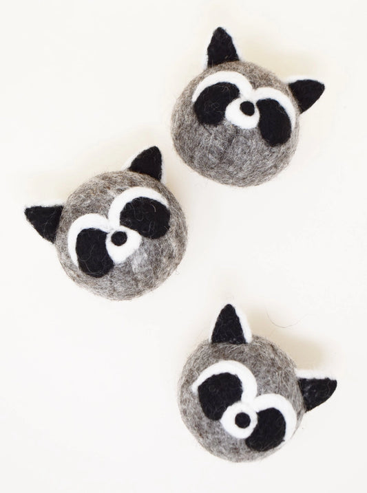 Wool Raccoon Ball