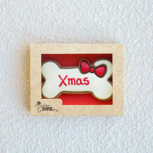 Christmas Bow Bone Biscuit