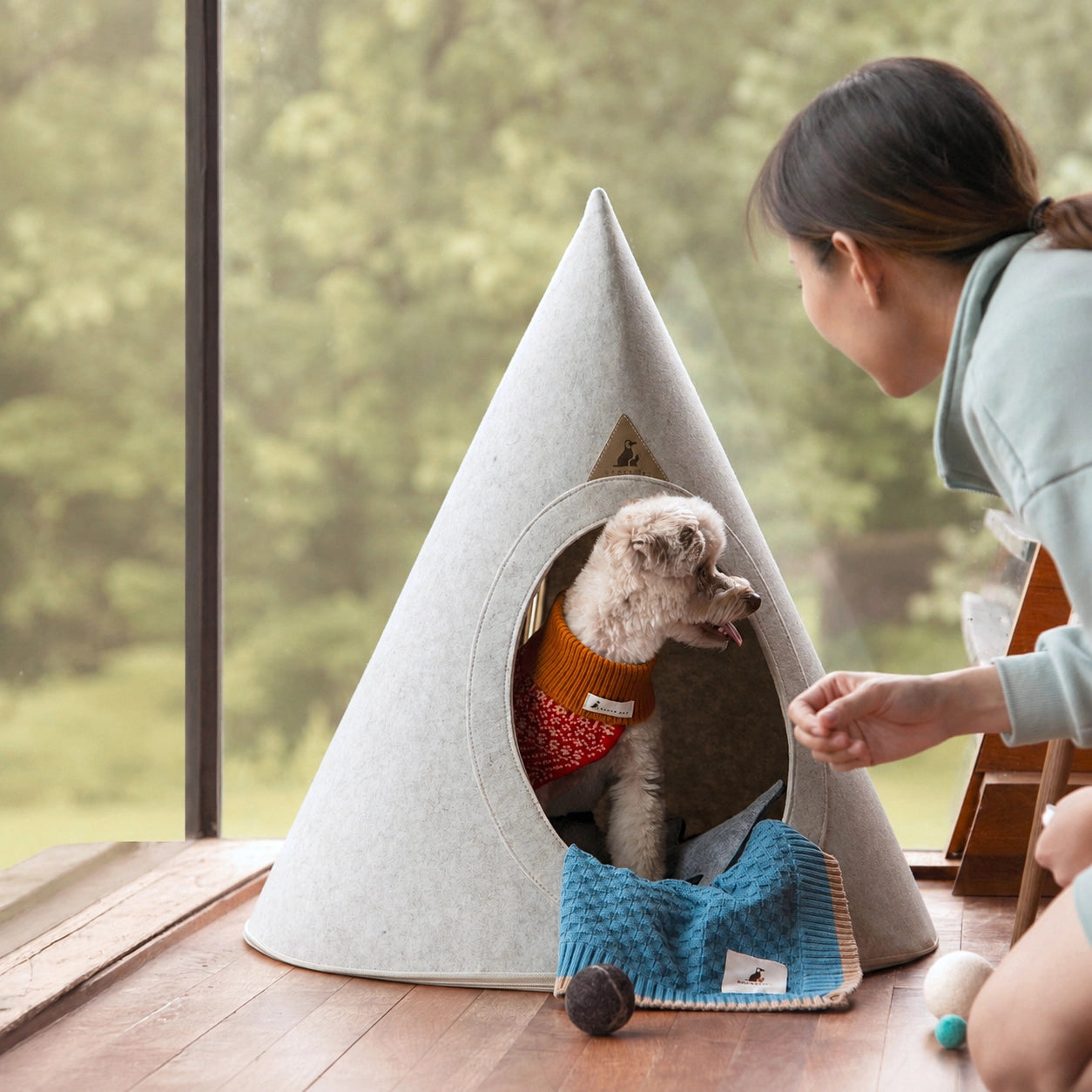 Foldable Dog House | Cream