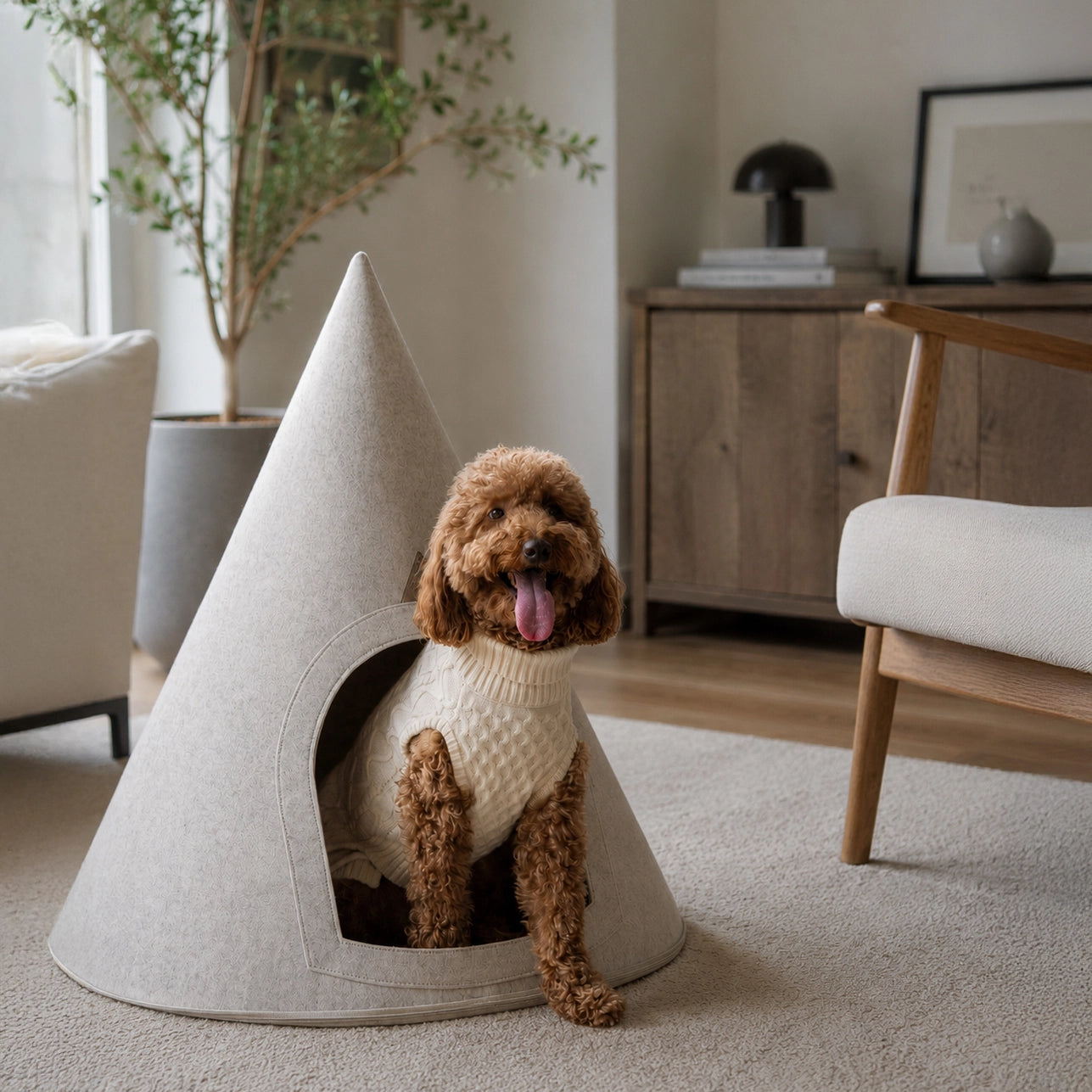 Foldable Dog House | Cream